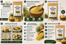 Premium Pine Pollen Powder 100% Pure Natural Fine Ground Vegan UK Seller
