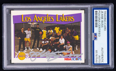 Jeanie Buss Signed 1991-92 Hoops Card #286 (PSA) Los Angeles Lakers Owner Auto