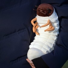 35cm Rhino Beetle Larva Plush Toy Realistic Grub Worm Stuffed Animal Doll Insect