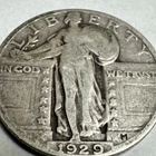 1929 25C Standing Liberty Quarter, Time Of The Crash Of 29 Roaring 20’s Closes