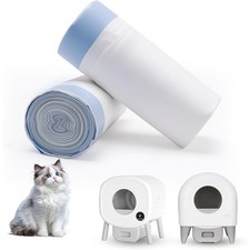 40-Pack Extra Thick Automatic Self-Cleaning Litter Box Liners with Drawstring