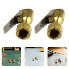 6Pcs Clip on Brass Air Chuck Leakproof Heavy Duty Tire Inflator for Vehicle Use