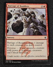 X 1 BARRAGE OF BOULDERS 100 NM Khans of Tarkir MTG Magic The Gathering -- L49