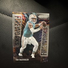2025 Panini Prizm Tua Tagovailoa Miami Dolphins Fireworks Insert #9