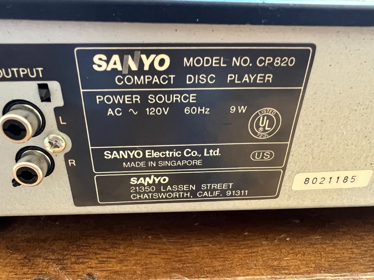 パーソナルコンピュータ【SANYO】 Vintage Sanyo CP820 Compact Disc Player | eBay