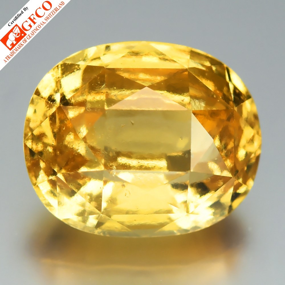 💎 GFCO CERTIFIED 13.00ct Natural Imperial Yellowish Orange Grossular Garnet Gem