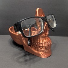 Supporto porta bicchieri teschio stile gotico effetto rame portachiavi e portamonete decorazione