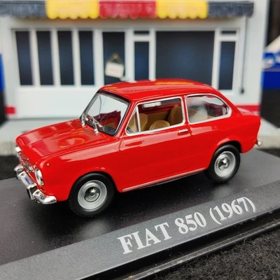 VOITURE FIAT 850 1967 ROUGE 1:43 IXO POUR ALTAYA EN BOITE - Photo 1/4