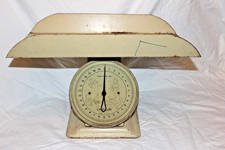 Vintage Chatillon Baby Infant Scale Original 30 LB Limit Original Yellow Metal