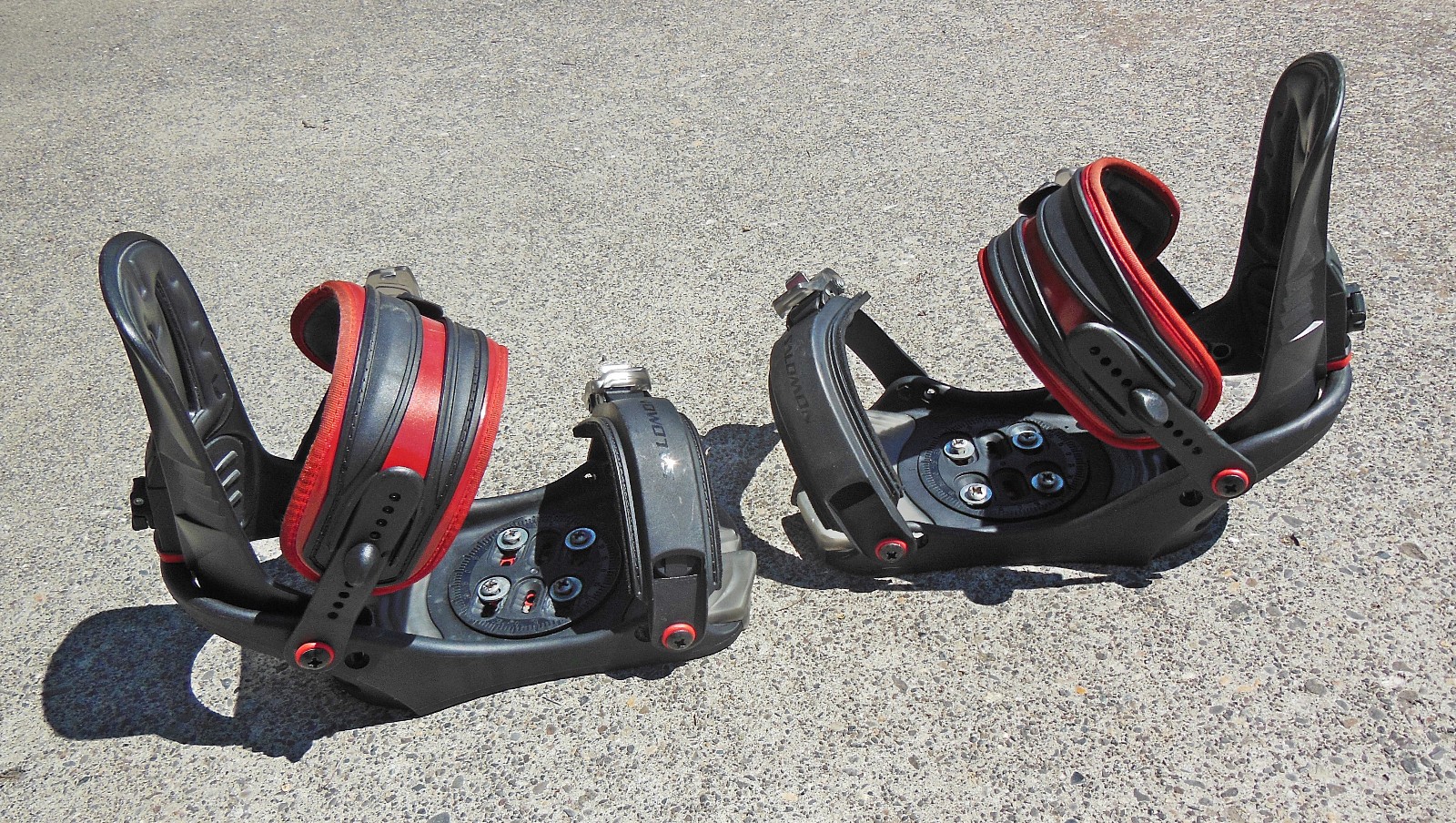 Attacchi Snowboard Salomon SP3 con Dischi Mtg e Hardware Taglia: Medium Rosso e Nero