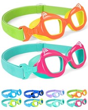 Seago 2 Pack Kids Swim Swimming Goggles for One Size, Pink Orange 2 Pack