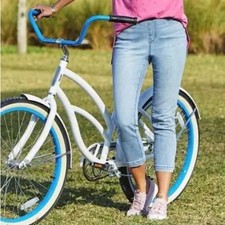 DG2 by Diane Gilman New Classic Stretch Split Hem Pull-On Capri Pants Chamber MT