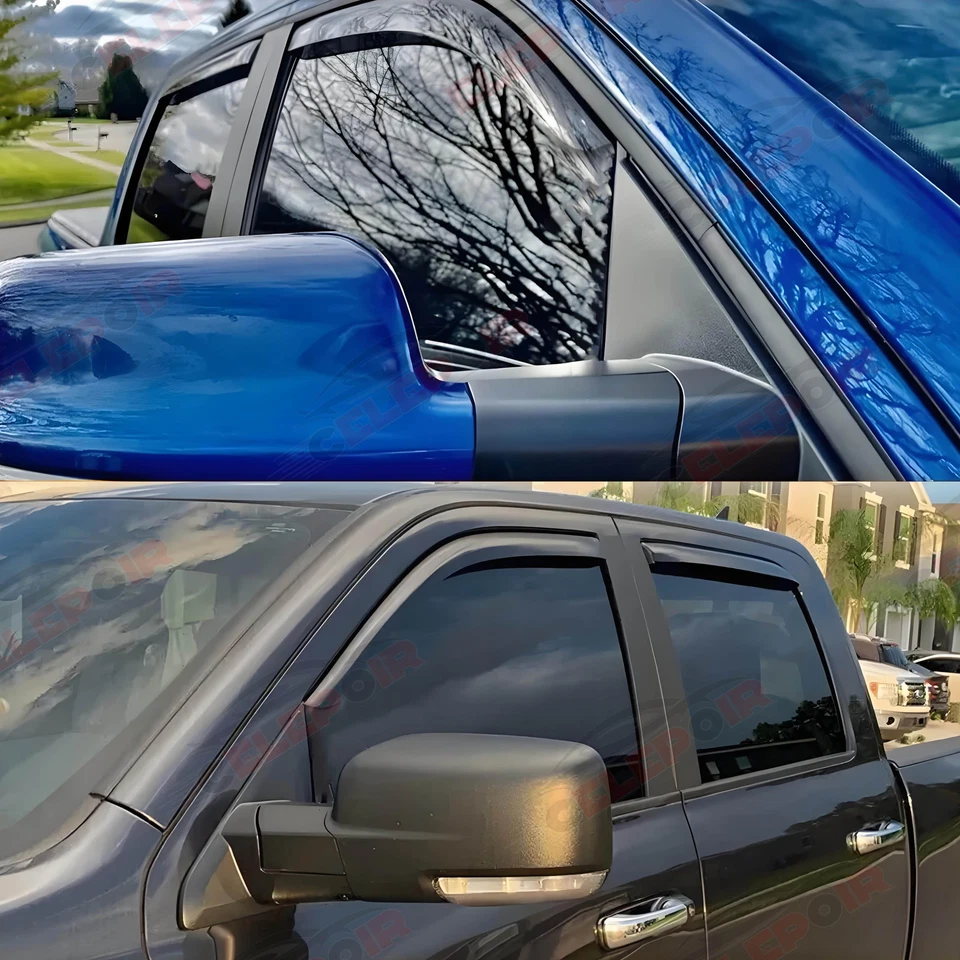 Visera de ventana genuina Dodge en canal Ram 2500 3500 1500 2003-2009 cabina extendida Foto 2 de 4