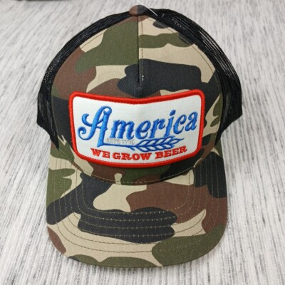 #ad Rural Cloth Men#x27;s America We Grow Beer Adjustable SnapBack Trucker Cap Camo $9.00