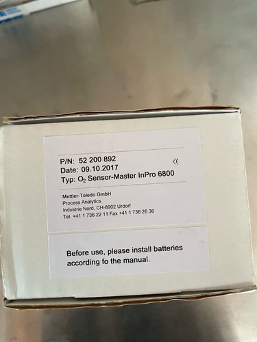 Mettler Toledo 52 200 892 o2 Sensor Master, Inpro 6800 Brandneu - Bild 8 von 8