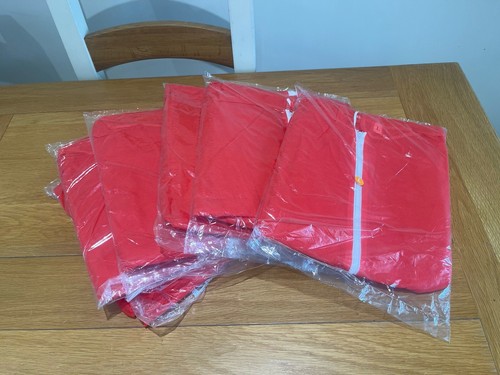 6 x Disposable Overalls Boilersuit Hood Painters Protective Suit (RED) - LARGE - Picture 2 of 5