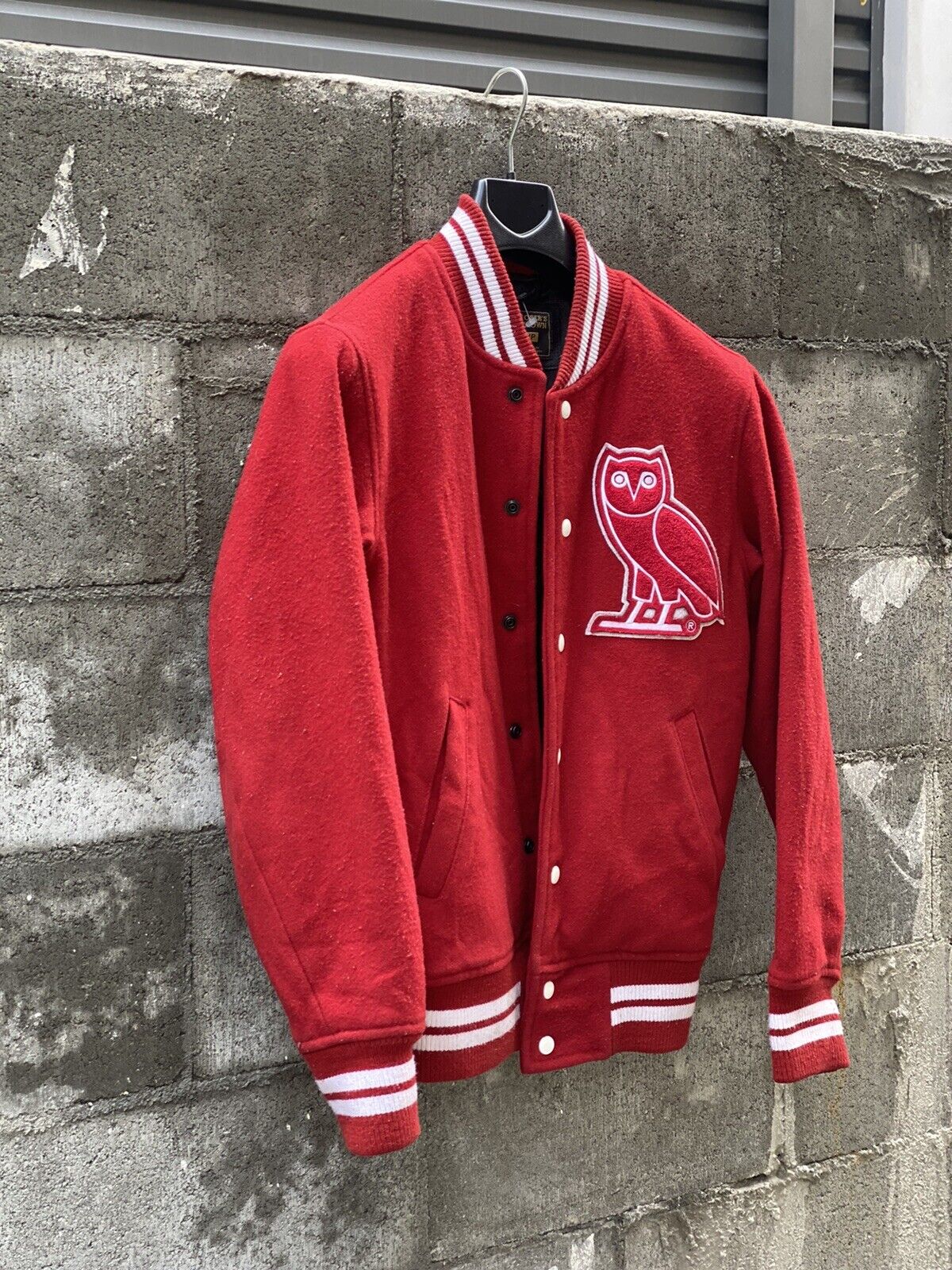 Mens OVO October’s Very Own Red Varsity Jacket Dr… - image 2