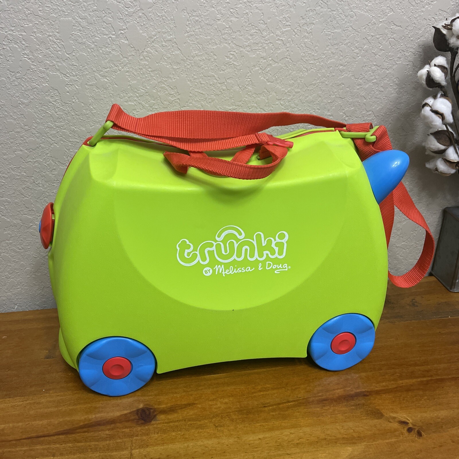 Trunki Suitcase Melissa Doug Kids Ride Wheeled Pull Along Luggage Green |