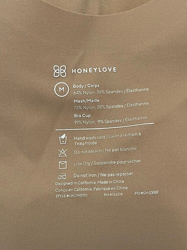 HONEYLOVE LIFTWEAR CAMISOLE SAND SIZE M - Picture 9 of 9
