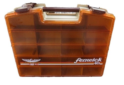 fenwick tackle box seat Vintage Fenwick Woodstream Sport Seat 9050 Fishing Tackle Box Bait Cooler  Trays