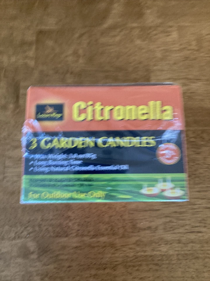 NEW Leisure Ways Citronella Garden Candle 3 Pk Long Burning 3oz Natural Oil - Image 4 of 4