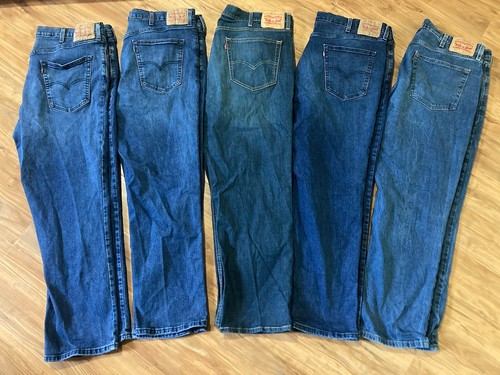 —HUGE LOT— Mens 541 Levi’s Jeans 48x30 Dark Denim Stretch