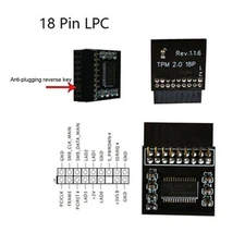 TPM2.0 Security Module LPC 18 pin for Asrock TPM2 -SLI -S -SPI Platform
