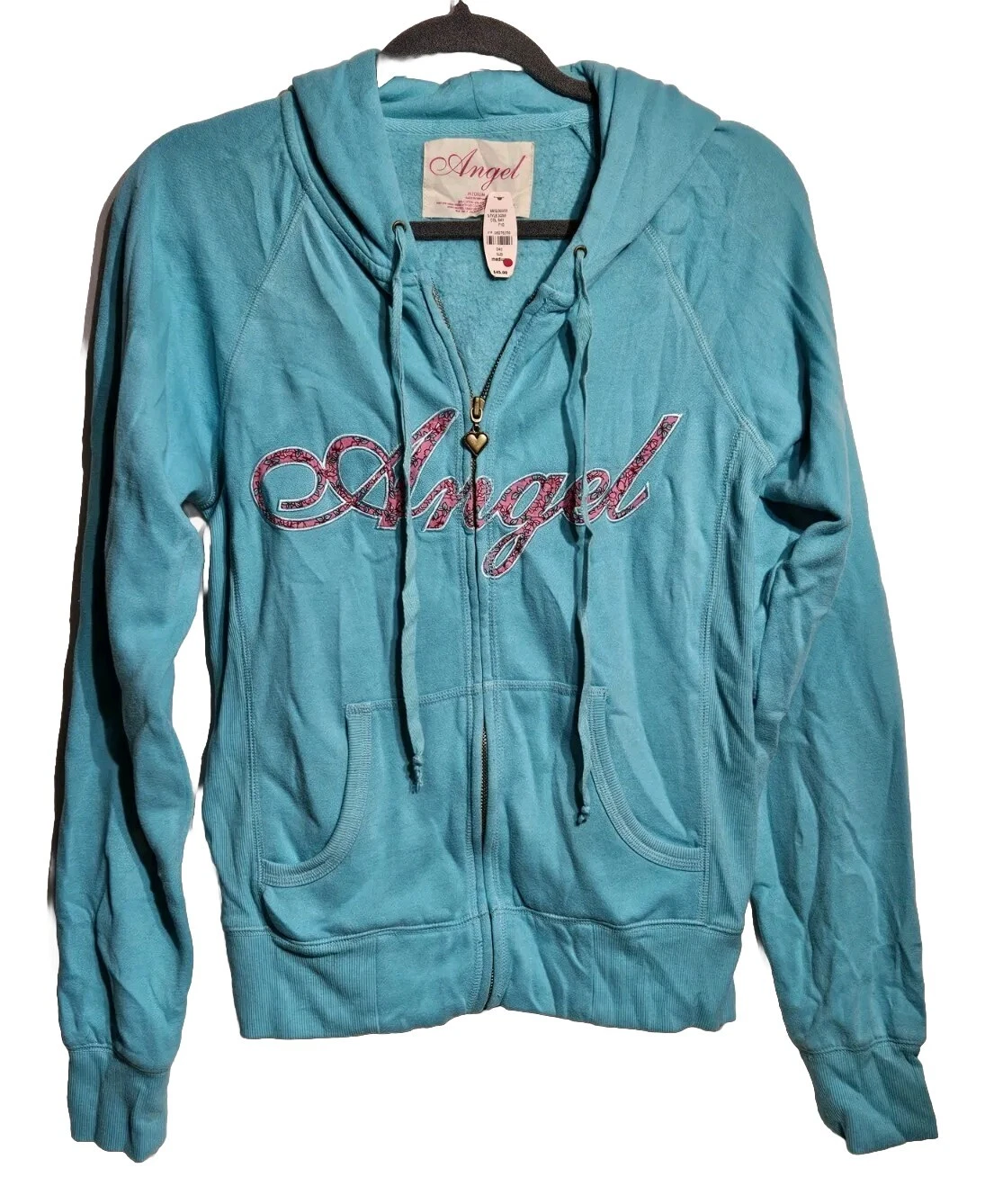 UNDERCOVER Felpa con cappuccio e zip blu chiaro Victoria's Secret Angel media esaurita ☆ Nuova ☆