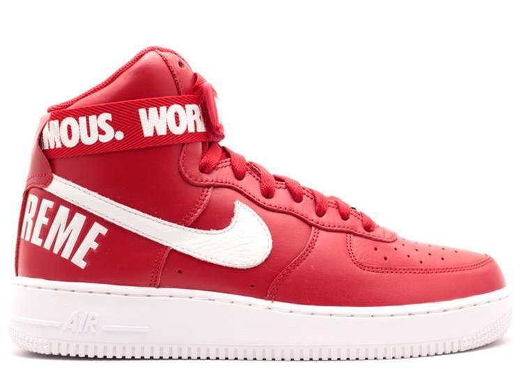 Nike Air Force 1 High Supreme World Famous Red Size 9 Nike Air Force 1 High Supreme World Famous Red Size 9