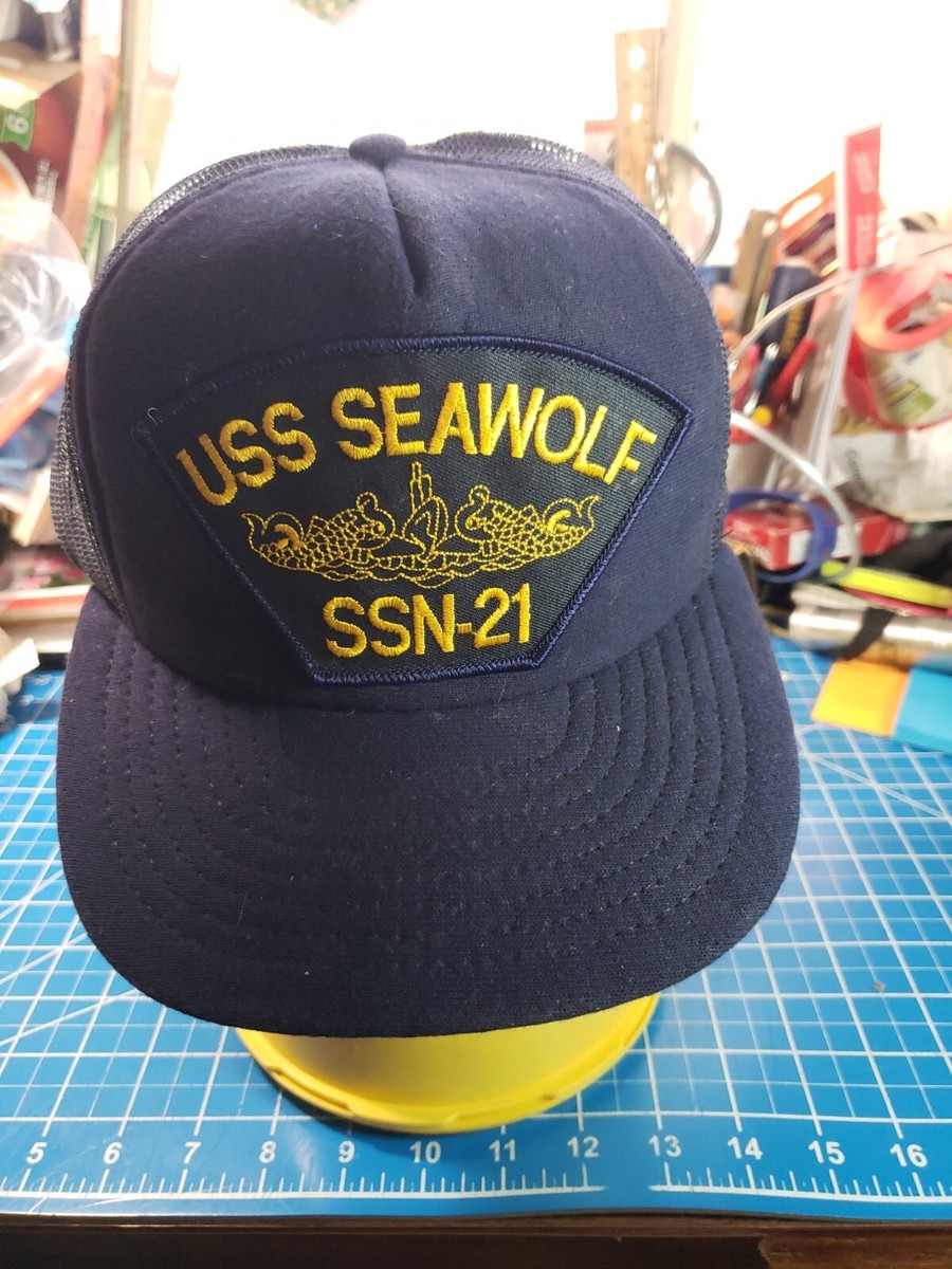 USS Seawolf SSN-21 Submarine Ball Cap ~ Navy History ~ Snapback
