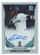 2014 Bowman Chrome Prospect Autographs #BCAP-AW  Austin Wilson Seattle Mariners