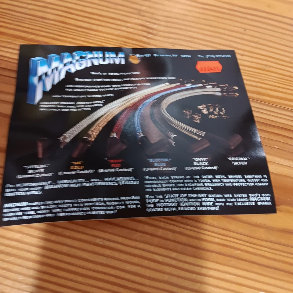 Harley-Davidson Magnum 1986-93 XL rojo acero inoxidable trenzado bujía cables Foto 4 de 4