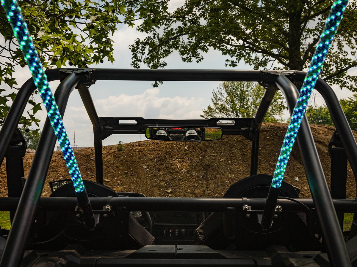 Kawasaki Mirrors SuperATV Side View Mirrors For Kawasaki Mule Pro FX / DX / FXT / DXT / FXR Models - Left & Right Pair Kawasaki Mule Windshield - Foto 11