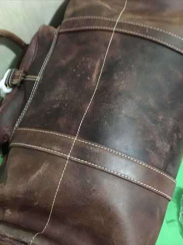 Bolso grande de lona de cuero marrón Aaron Leather Goods (nuevo otro) - Imagen 8 de 9
