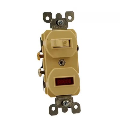 15 Amp Commercial Grade Combination Single Pole Toggle Switch and Neon Pilot Lig