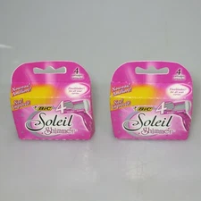 2 Boxes of 4 Cartridges Bic Soleil Shimmer Refill Cartridges 4 Blades
