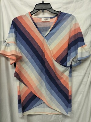 Women's Shirt, Brand Ces Femme, Size Small, Multicolor, Short Sleeve