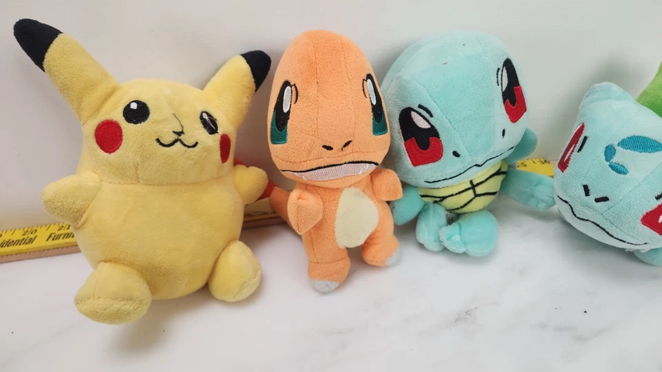 Pokemon Center Banpresto Pikachu Squirtle Charmander Bulbasaur Plush Stuffed D20 - Image 2 of 4