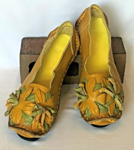 socofy vintage leather flower shoes
