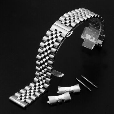 Gebogenes+Gerades Ende Edelstahl Uhrenarmband Armband For Jubilee Bracelet