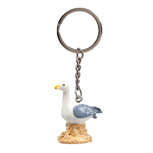 Novelty Keyring - Seagull Buoy on Rock Souvenirs & Seaside - Picture 2 of 5