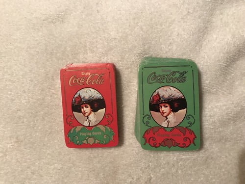 3 vidrios de carreras coleccionables de Coca-Cola; círculo de llavero; lata con 2 barajas de cartas - Imagen 7 de 12