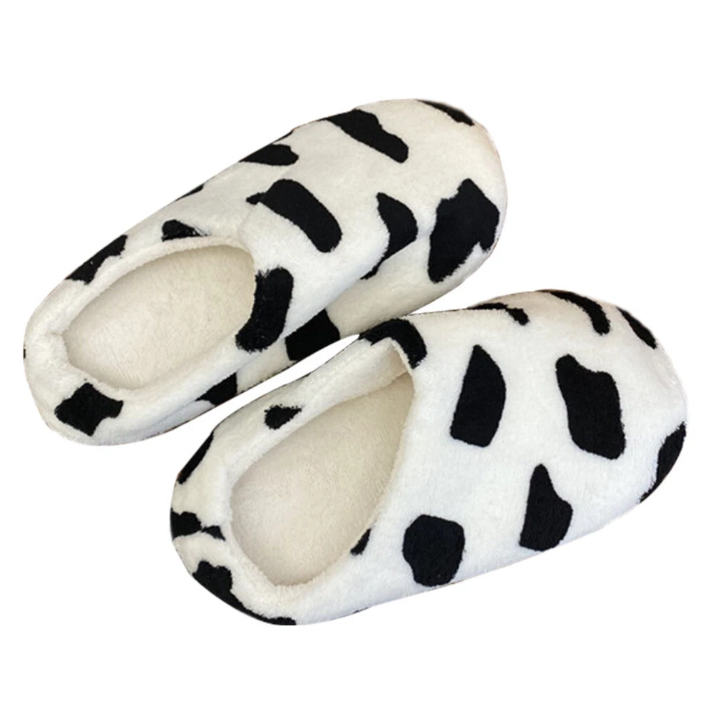 Cow store print slippers