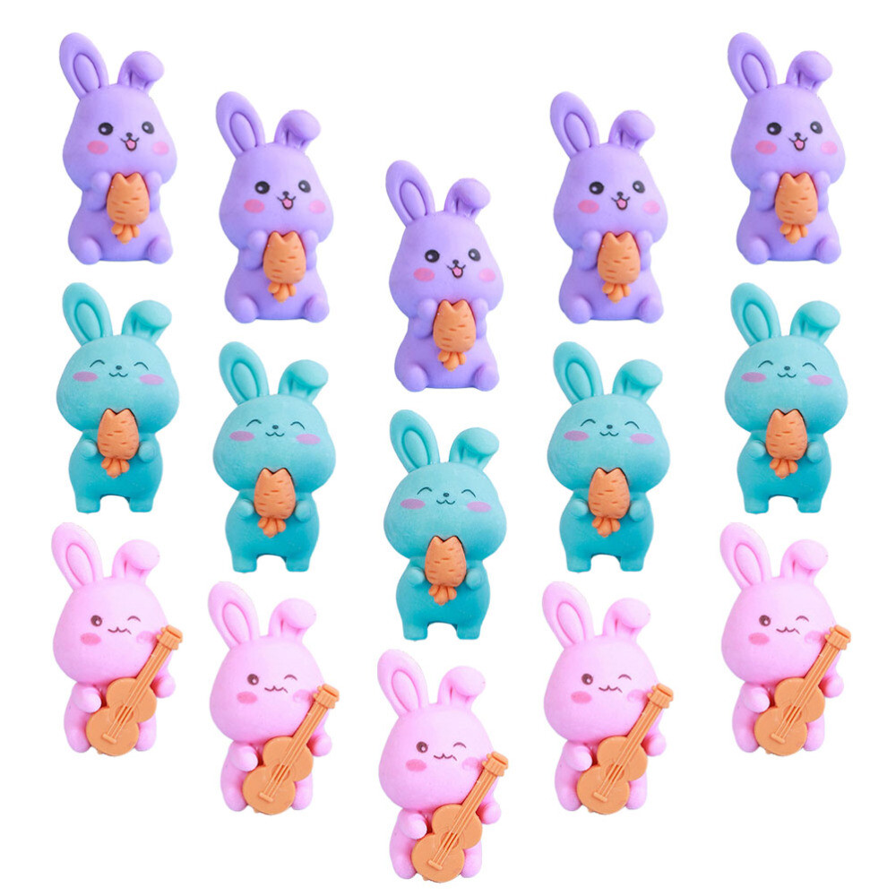 36pcs Cartoon Bunny Shaped Erasers Mini Rabbit Shaped Erasers for