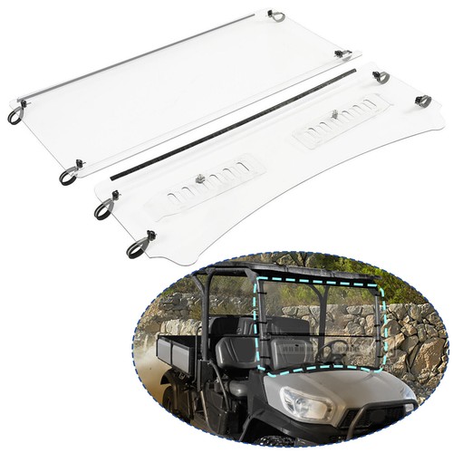 For Kubota RTV1140 CPX 2 Piece Clear Plastic Front Vented Windshield 2009-2016 - Picture 16 of 16