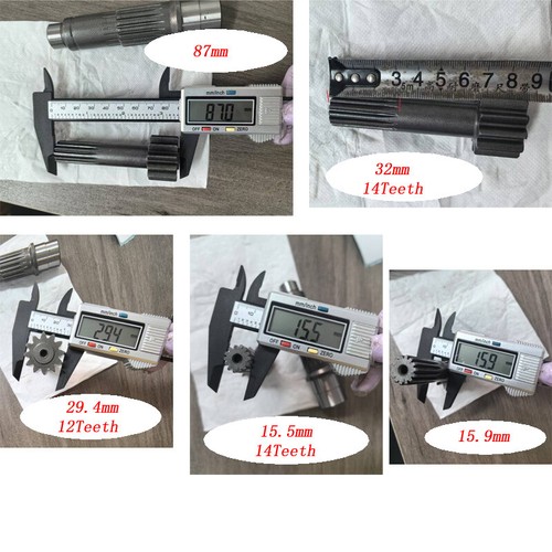 Para Kubota KX121-2 Centro de Viaje Motor Eje Engranaje Eje de Transmisión Engranaje Solar - Imagen 8 de 9