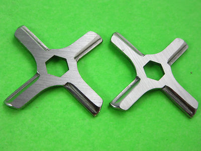 *TWO* HEX CENTER fits many Moulinex Rival Meat Grinder Knife Stainless Steel 