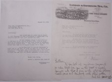 1930 Lamson Goodnow Park Ave Housefurnishing Co NYC escrito a mano efímero L814L
