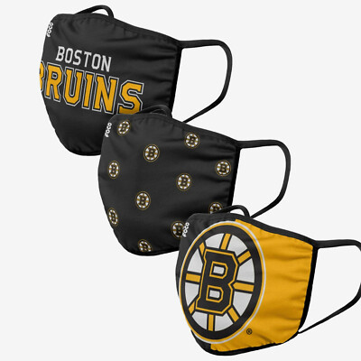 NHL Boston Bruins Set Di 3 Mascherine Per Il Viso 5051586117151 - Foto 10