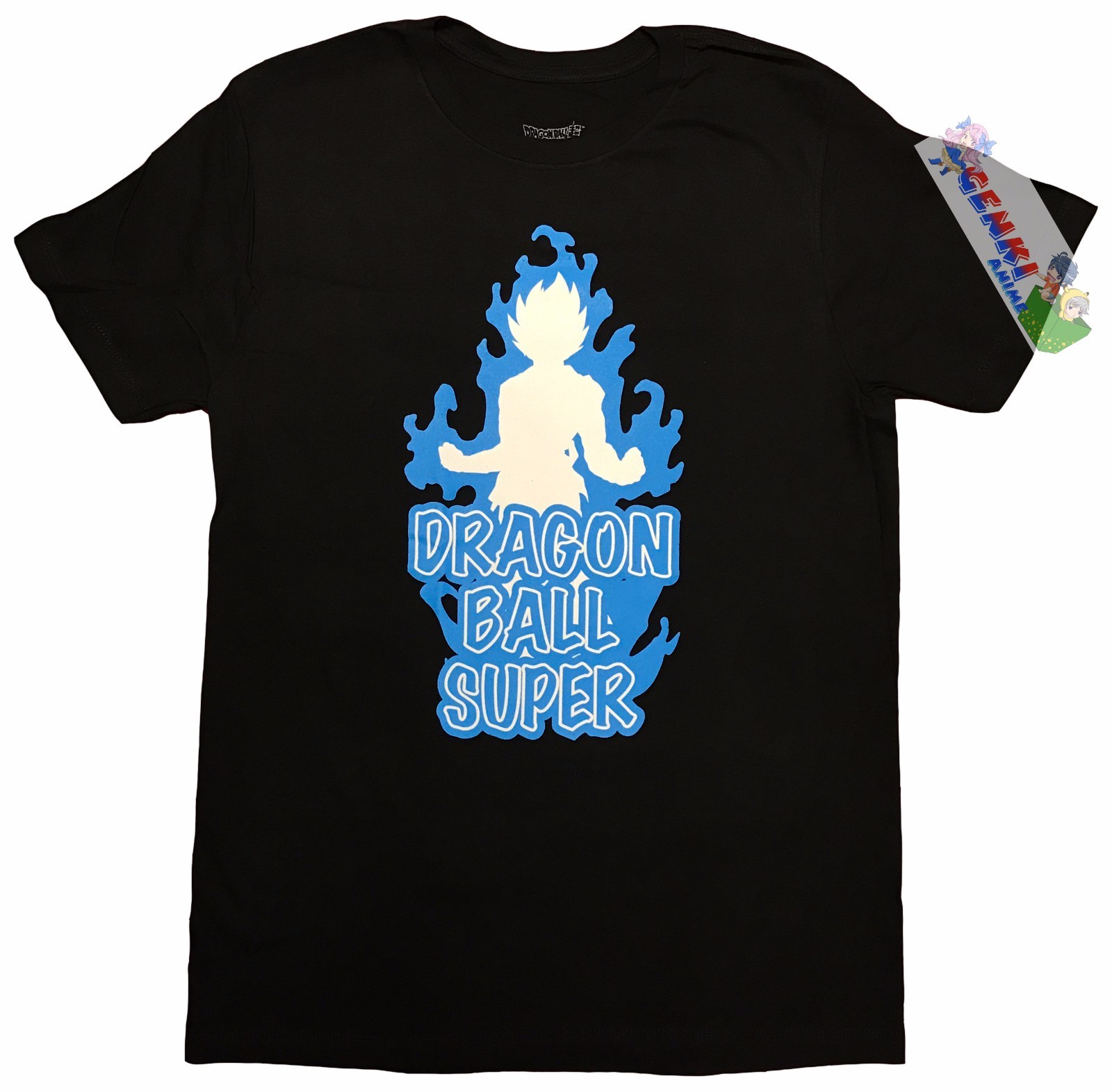 ** Легальная ** Аутентичная футболка синего силуэта Dragon Ball Super God Goku синего цвета #90606